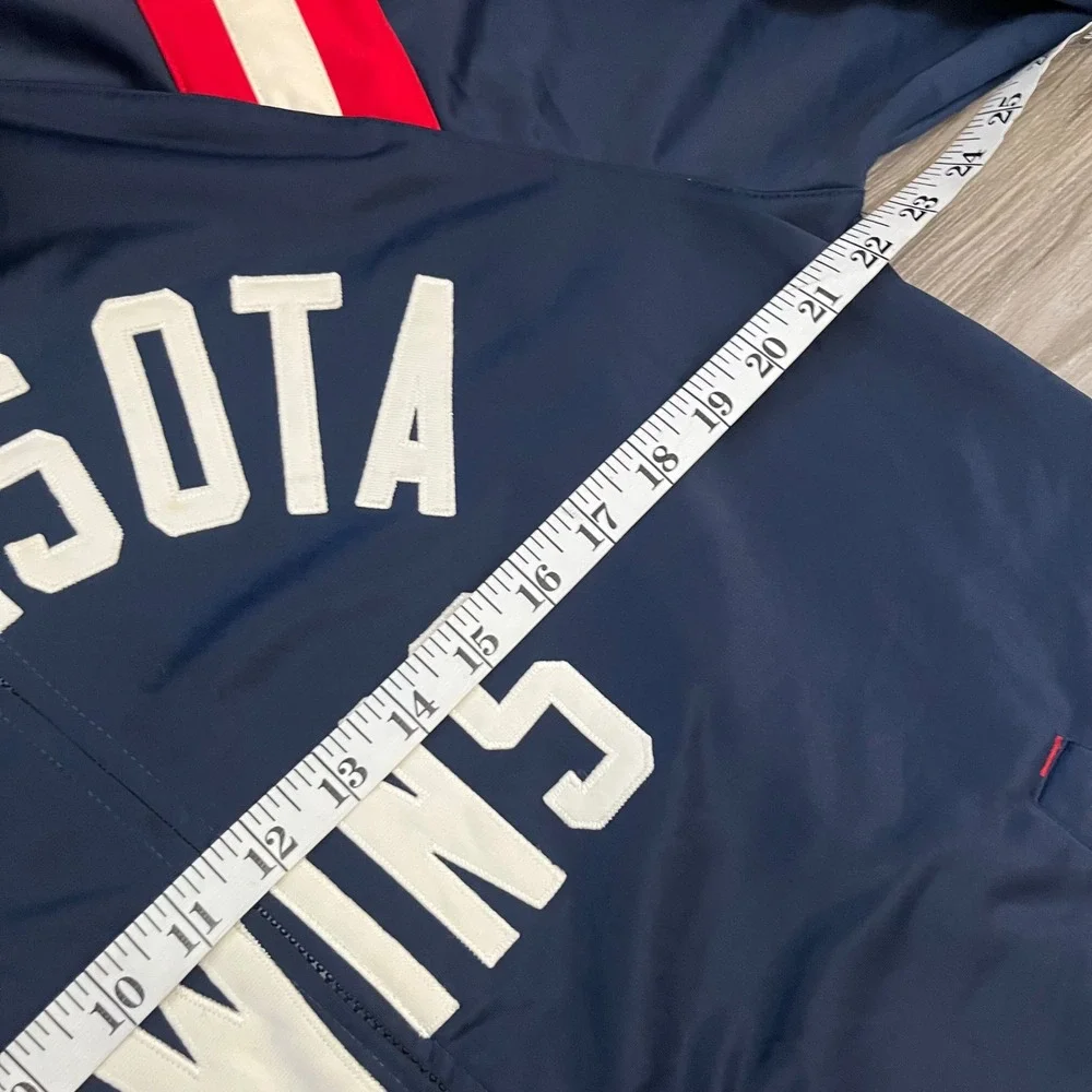 G-III Sports Carl Banks Minnesota Twins MLB Track Jacket Navy Blue Mens Large